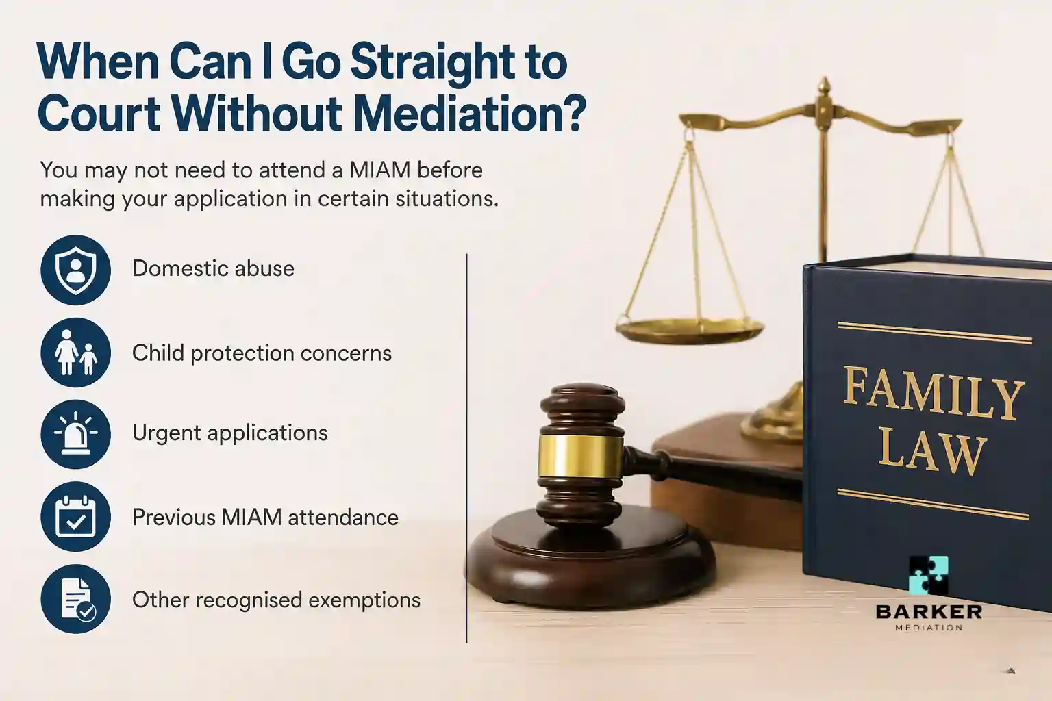 When Can I Go Straight to Court Without Mediation Kidderminster?